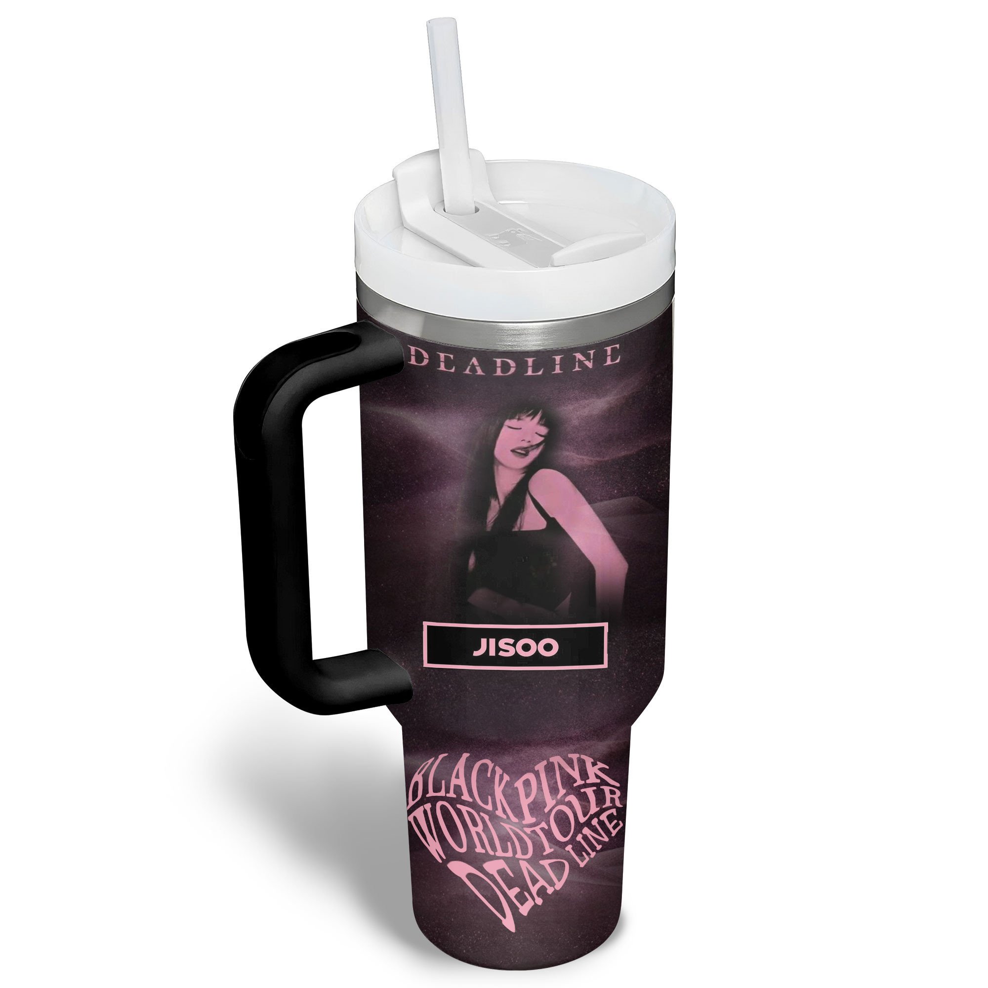 Hydratemerch Blackpink Music Custom Stanley Quencher 40oz Stainless Steel Tumbler With Handle