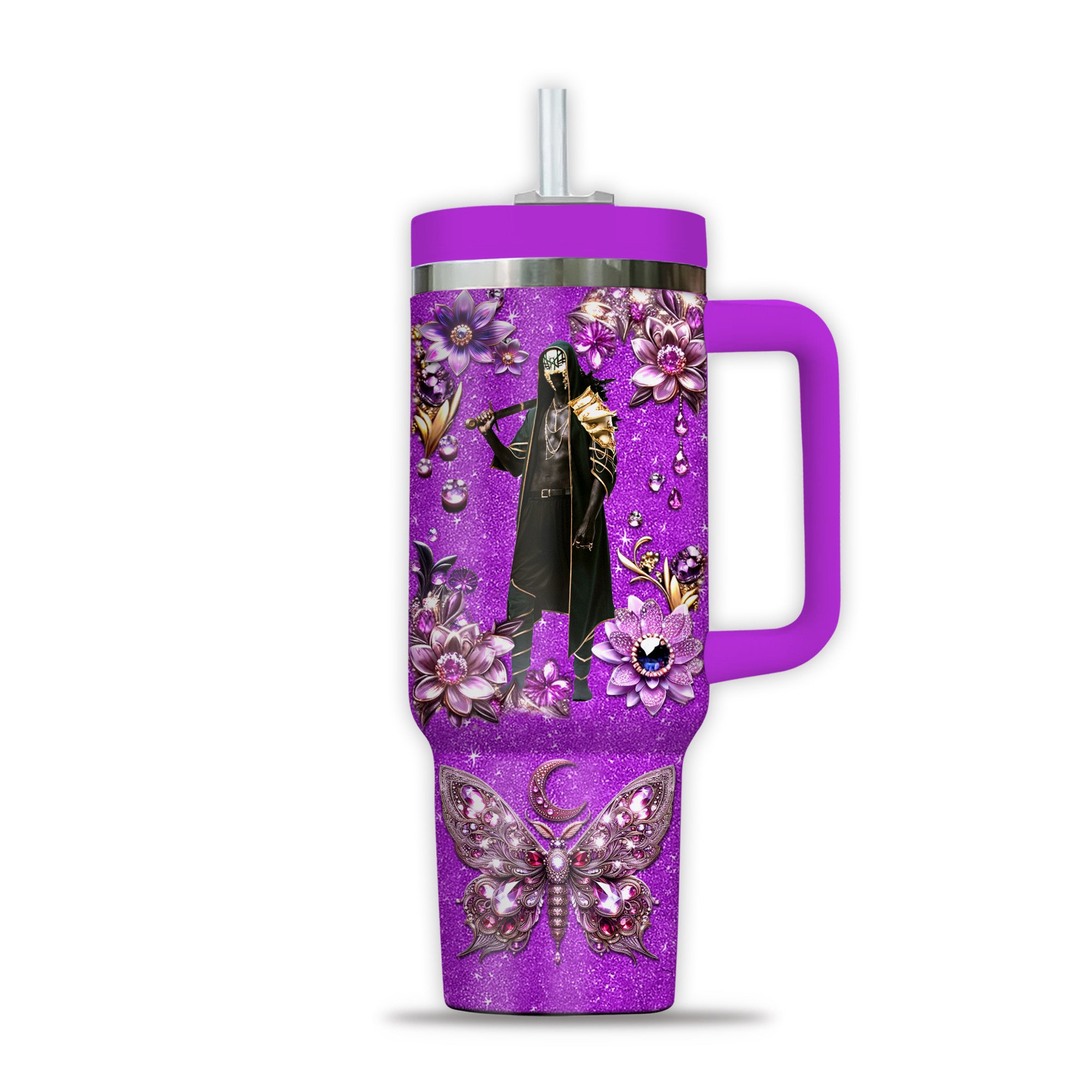 Hydratemerch Sleep Token Music Custom Stanley Quencher 40oz Stainless Steel Tumbler With Handle