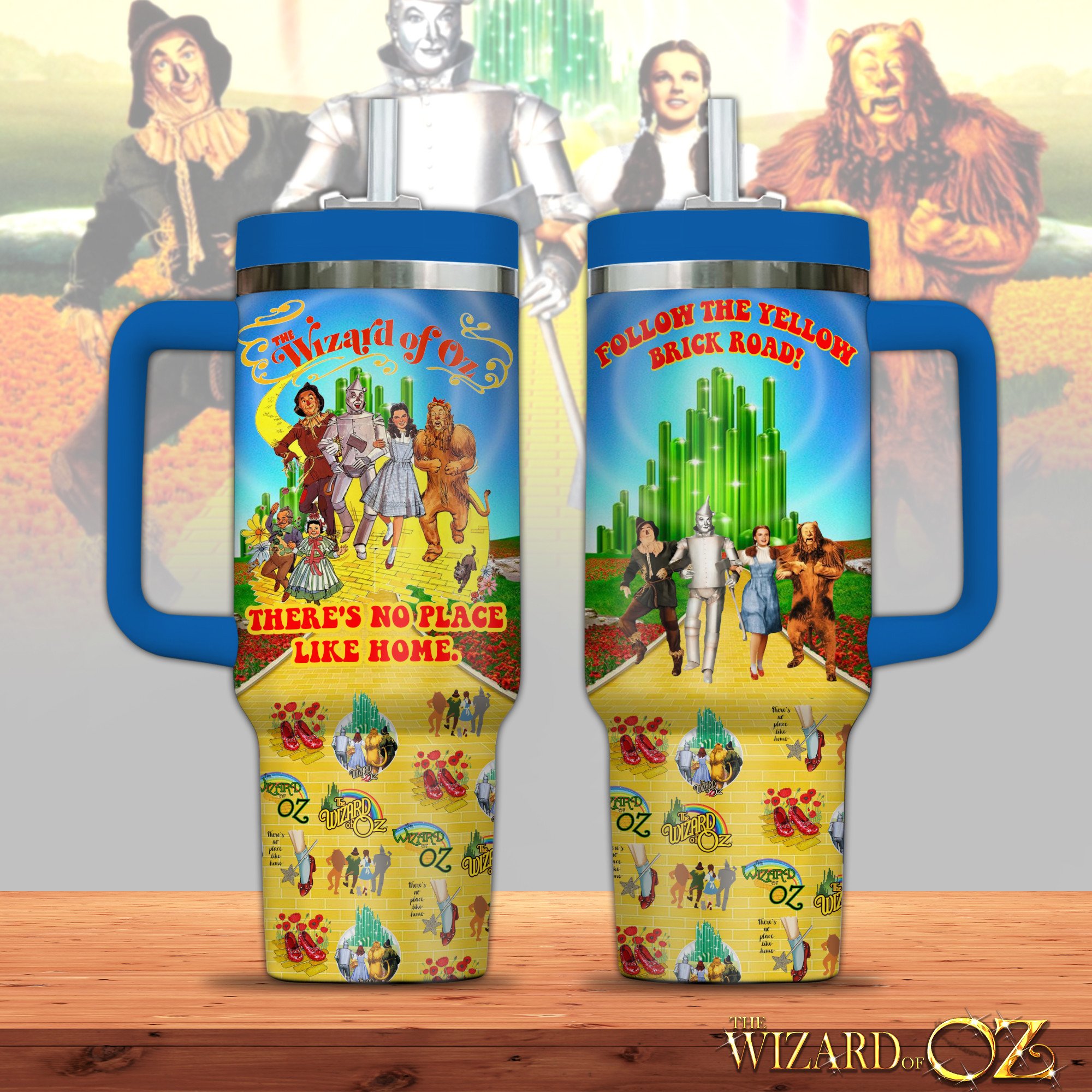 Hydratemerch The Wizard of Oz Movies Custom Stanley Quencher 40oz Stainless Steel Tumbler With Handle