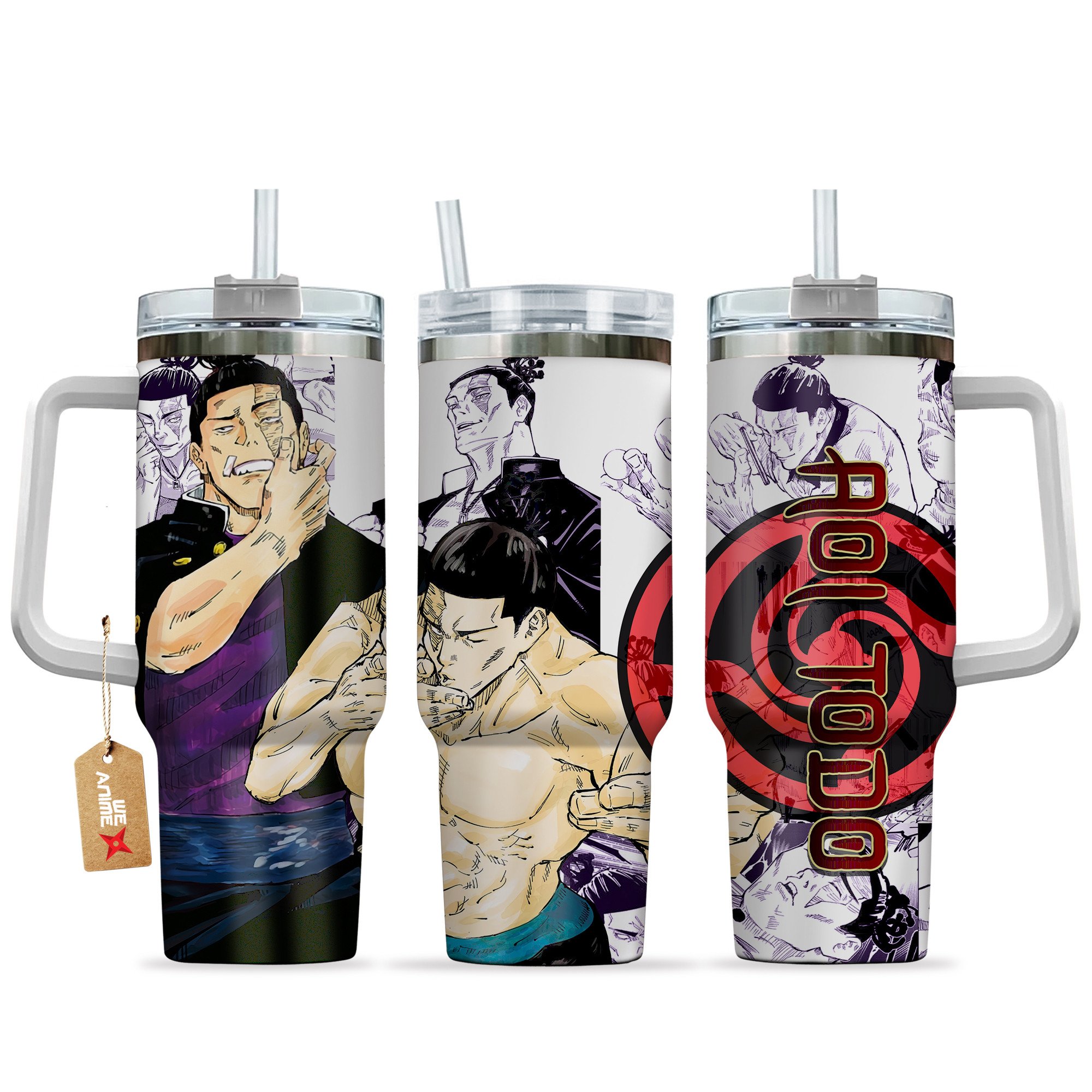 Hydratemerch Aoi Todo Jujutsu Kaisen Anime Custom Stanley Quencher 40oz Stainless Steel Tumbler With Handle