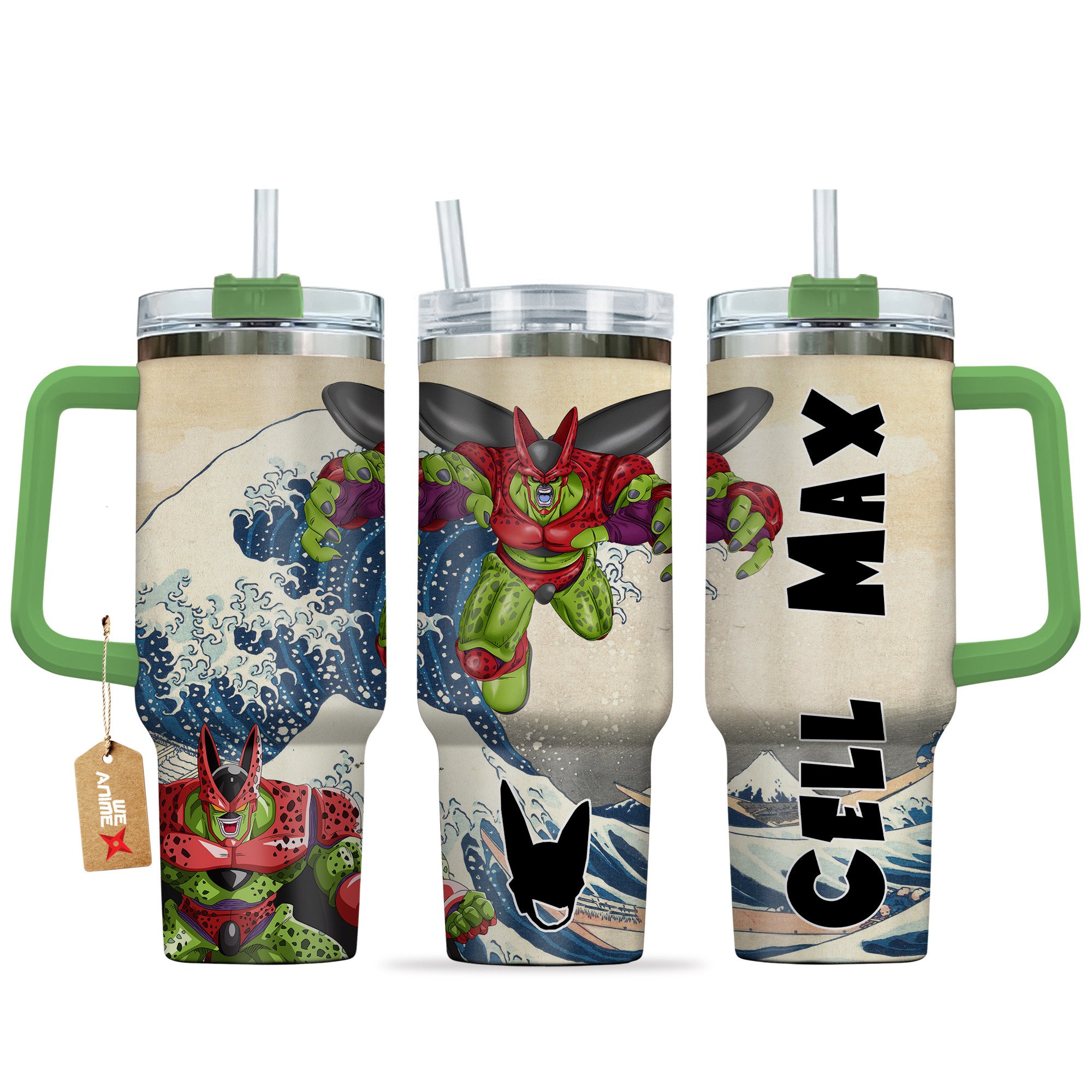 Hydratemerch Cell Max Dragon Ball Anime Custom Stanley Quencher 40oz Stainless Steel Tumbler With Handle