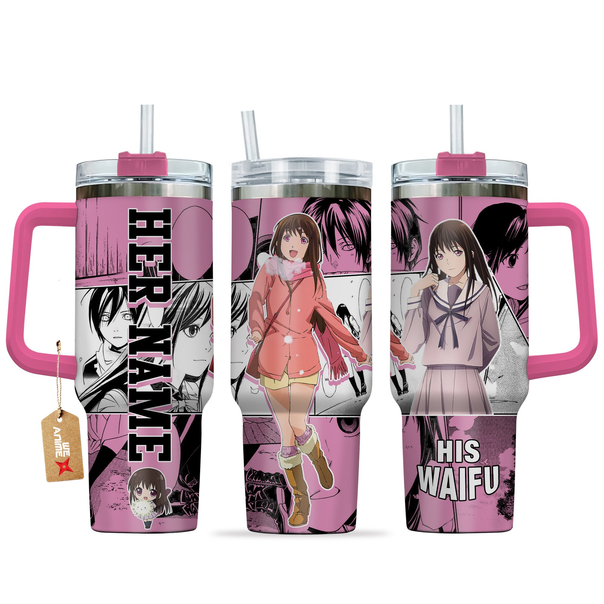 Hydratemerch Hiyori Iki Noragami Anime Custom Stanley Quencher 40oz Stainless Steel Tumbler With Handle