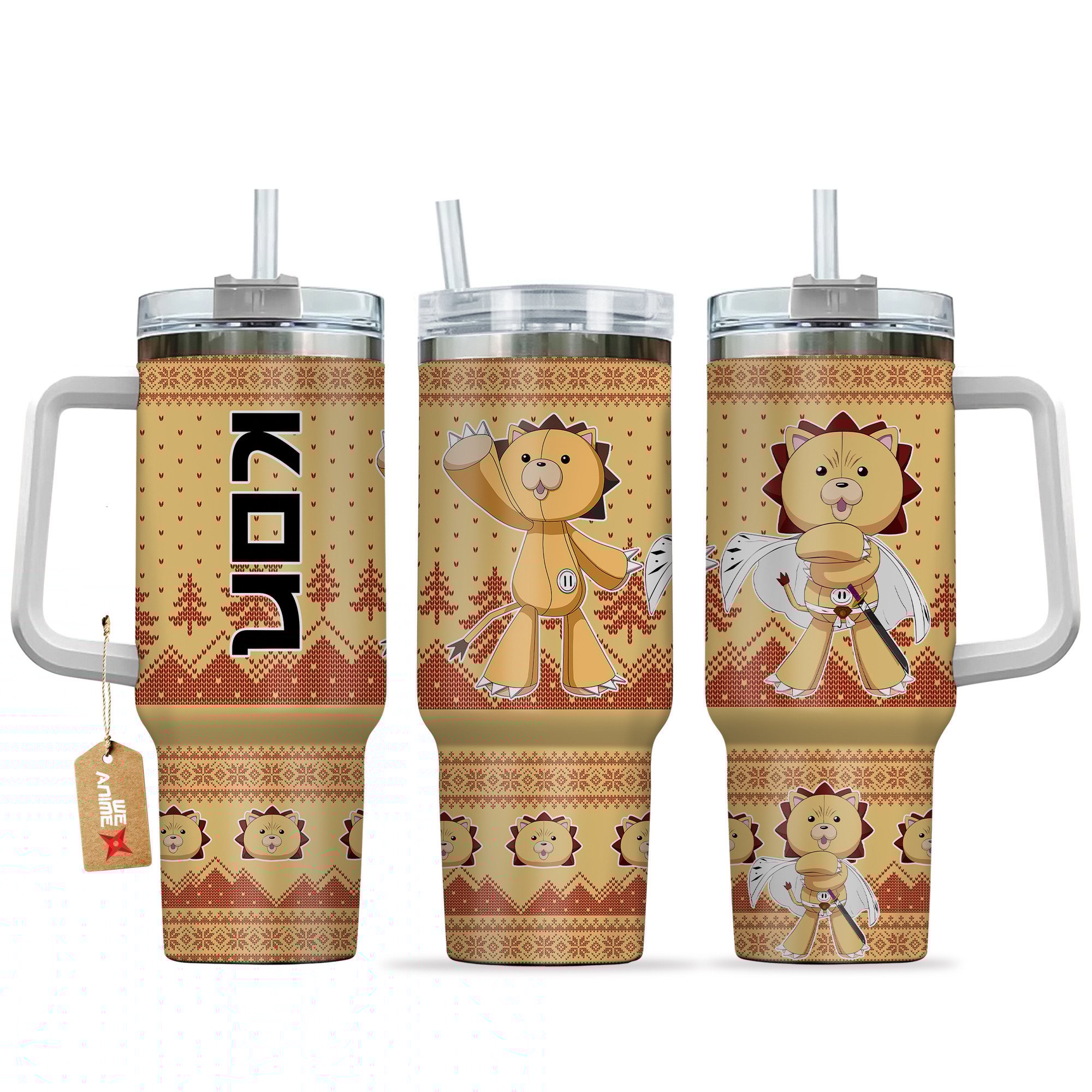 Hydratemerch Kon Bleach Anime Custom Stanley Quencher 40oz Stainless Steel Tumbler With Handle