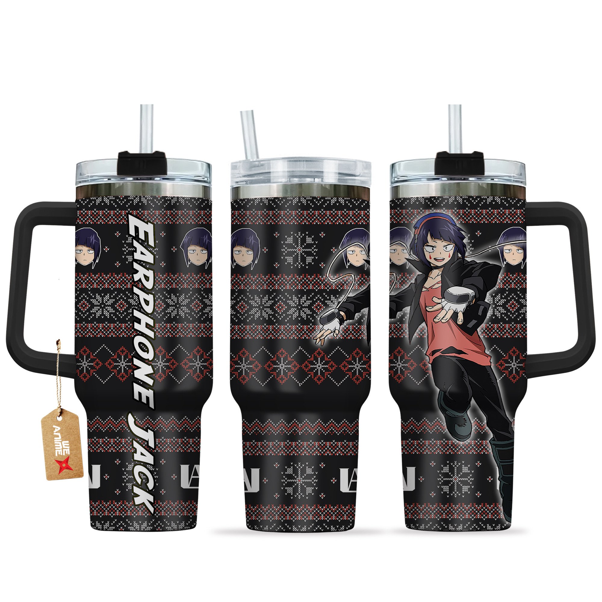 Hydratemerch Kyoka Jiro My Hero Academia Anime Custom Stanley Quencher 40oz Stainless Steel Tumbler With Handle