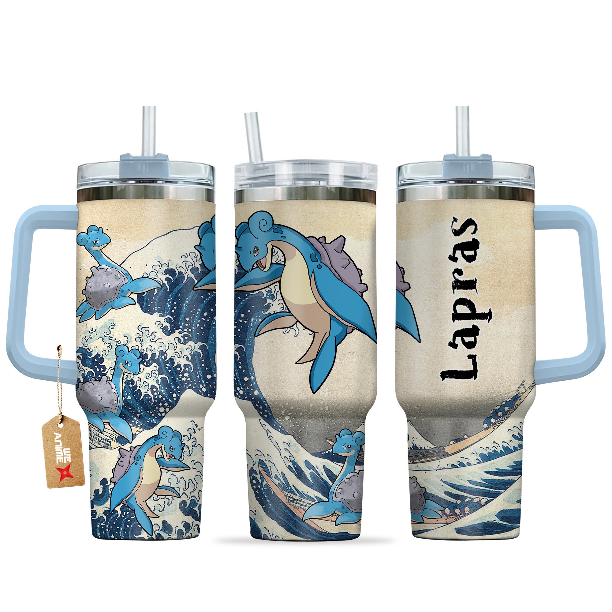 Hydratemerch Larpas Dragon Ball Anime Custom Stanley Quencher 40oz Stainless Steel Tumbler With Handle