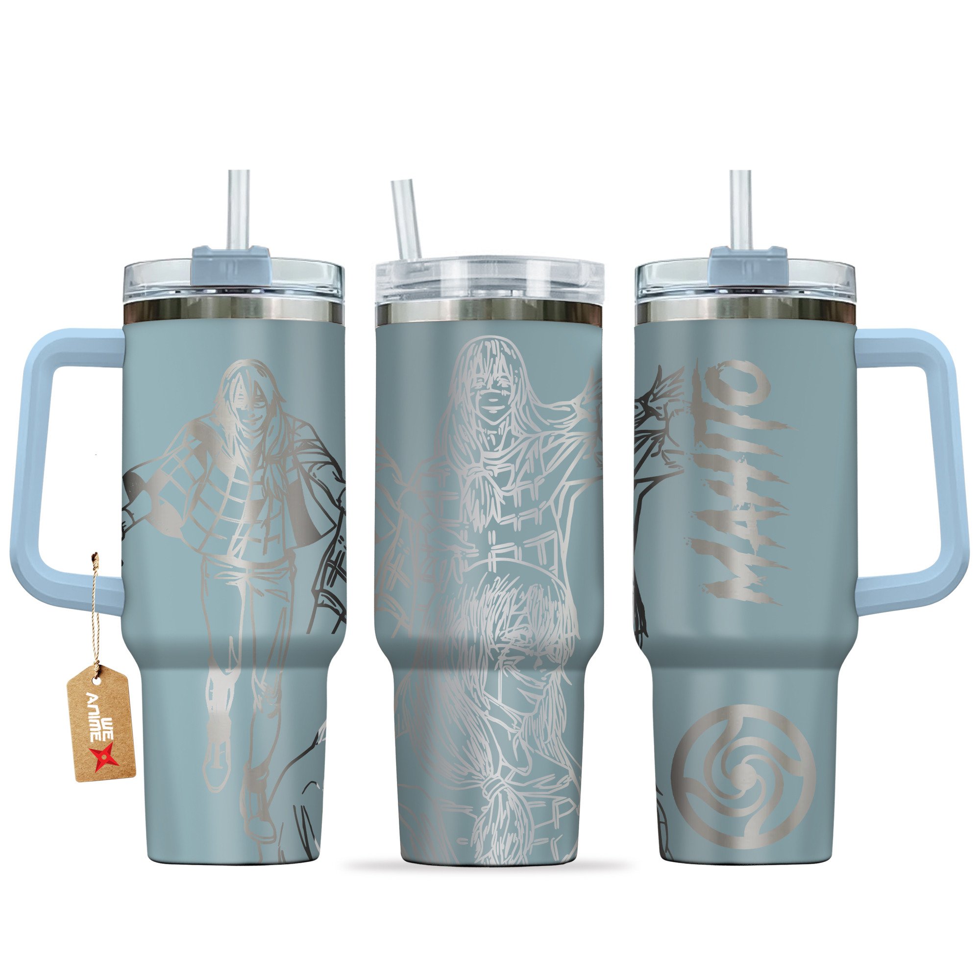 Hydratemerch Mahito Jujutsu Kaisen Anime Custom Stanley Quencher 40oz Stainless Steel Tumbler With Handle