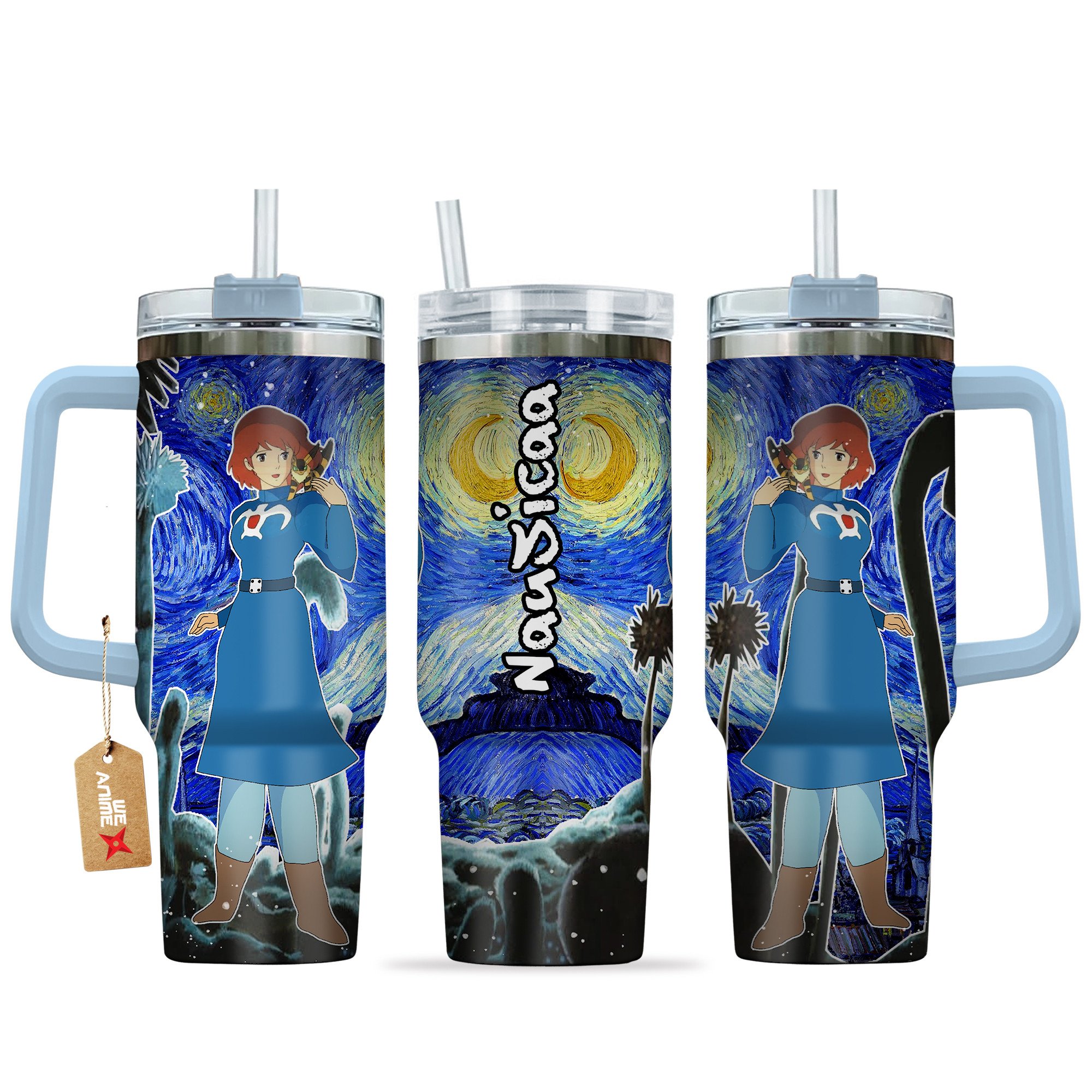 Hydratemerch Nausicaa The Wind Rises Anime Custom Stanley Quencher 40oz Stainless Steel Tumbler With Handle