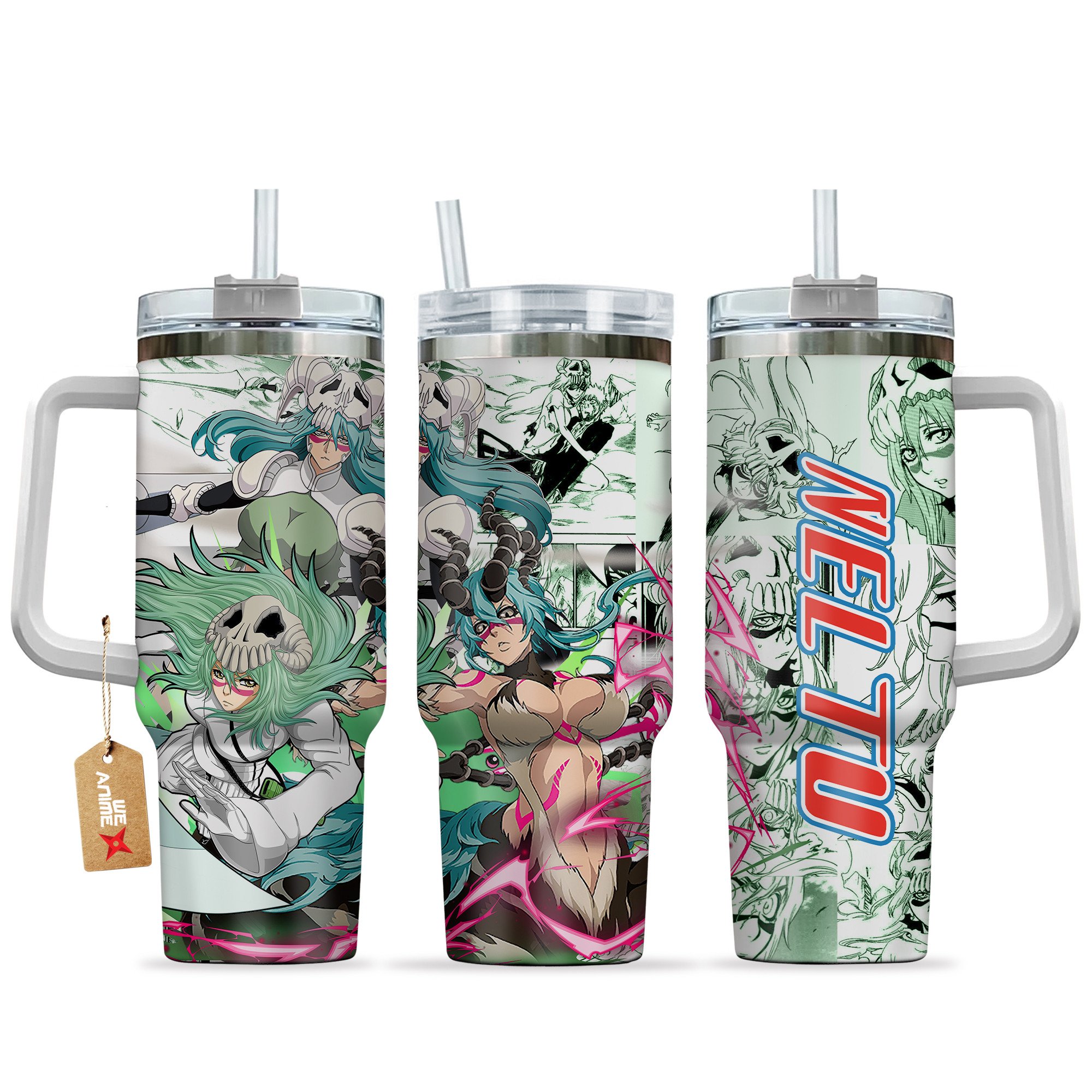 Hydratemerch Nel Tu Bleach Anime Custom Stanley Quencher 40oz Stainless Steel Tumbler With Handle