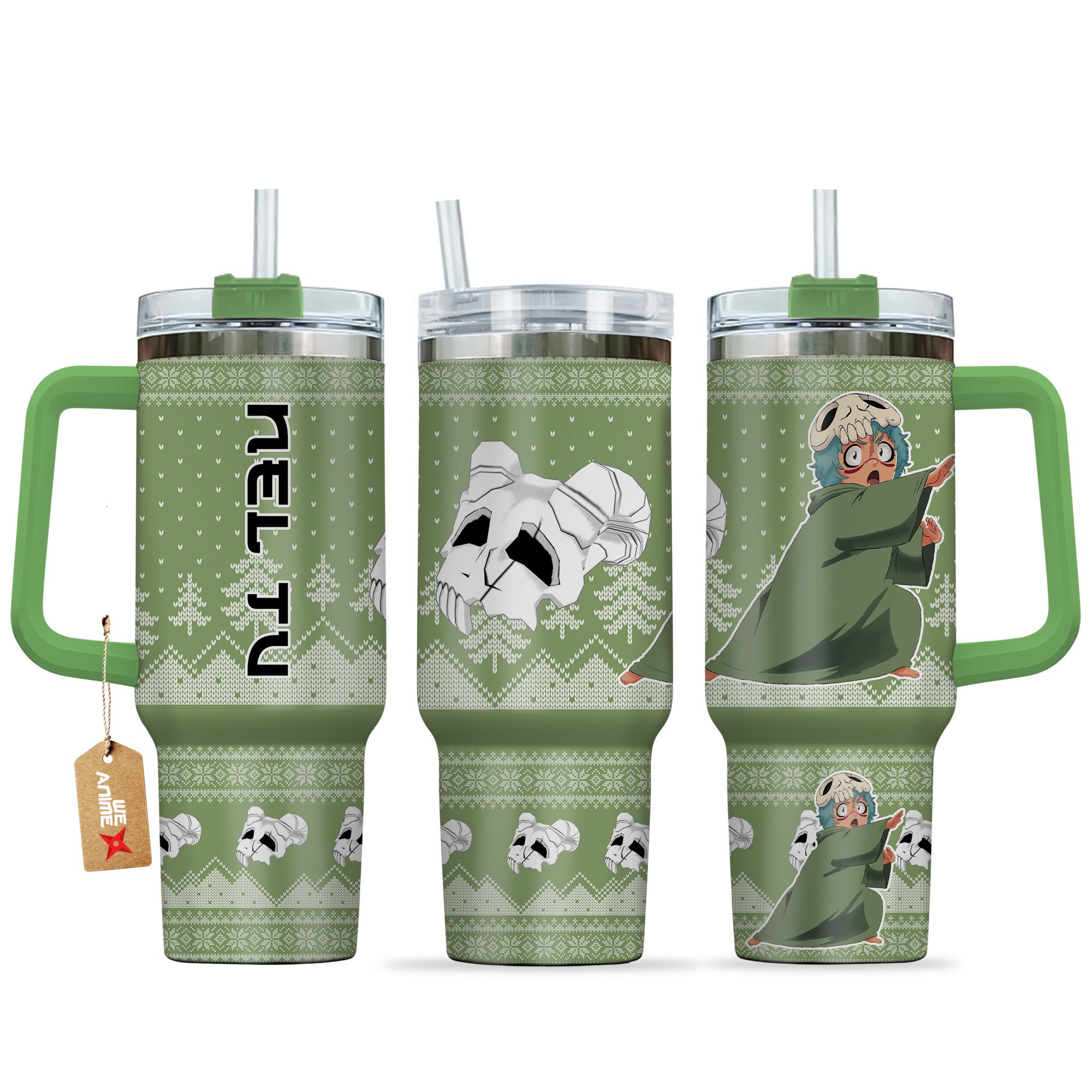 Hydratemerch Nel Tu Bleach Anime Custom Stanley Quencher 40oz Stainless Steel Tumbler With Handle
