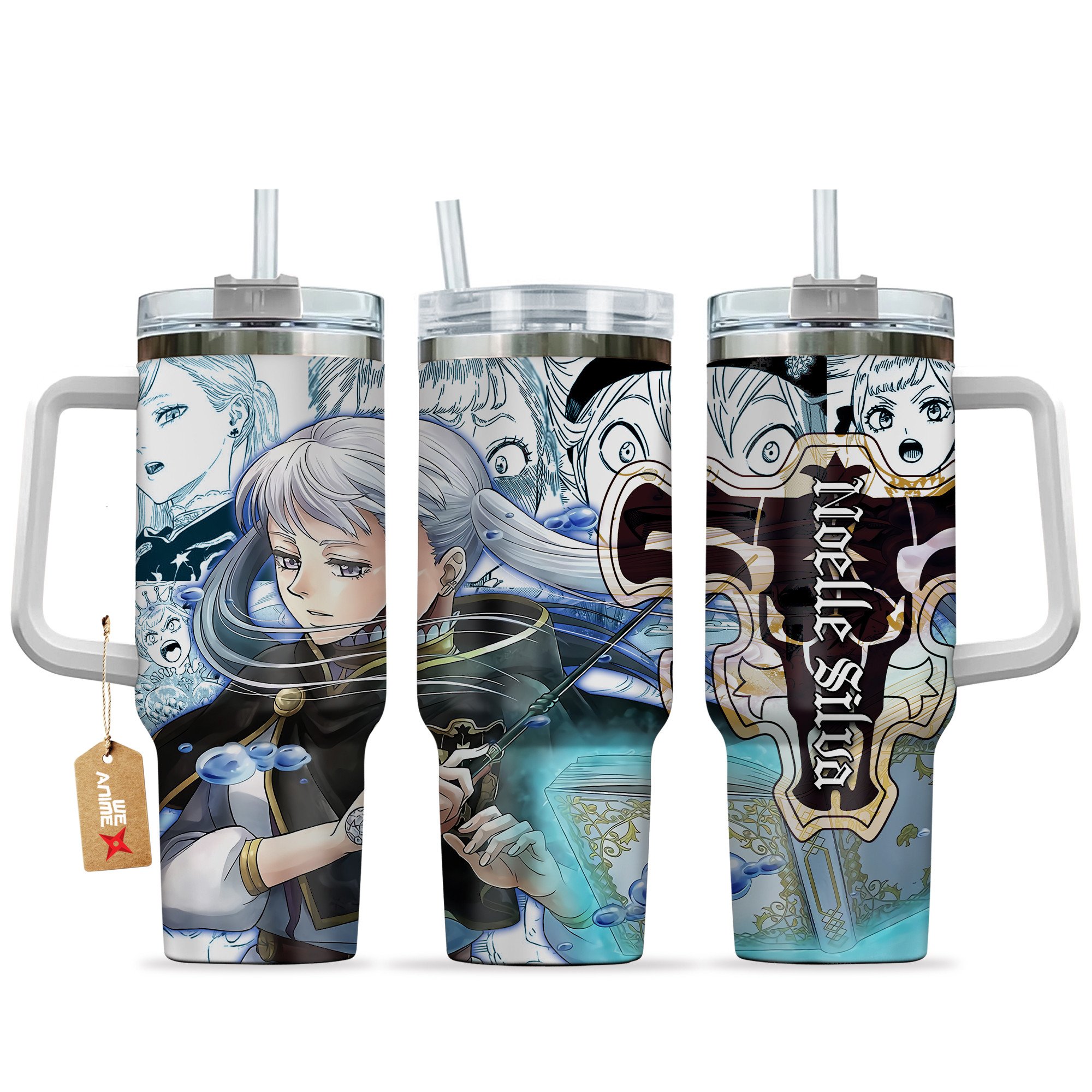 Hydratemerch Noelle Silva Black Clover Anime Custom Stanley Quencher 40oz Stainless Steel Tumbler With Handle