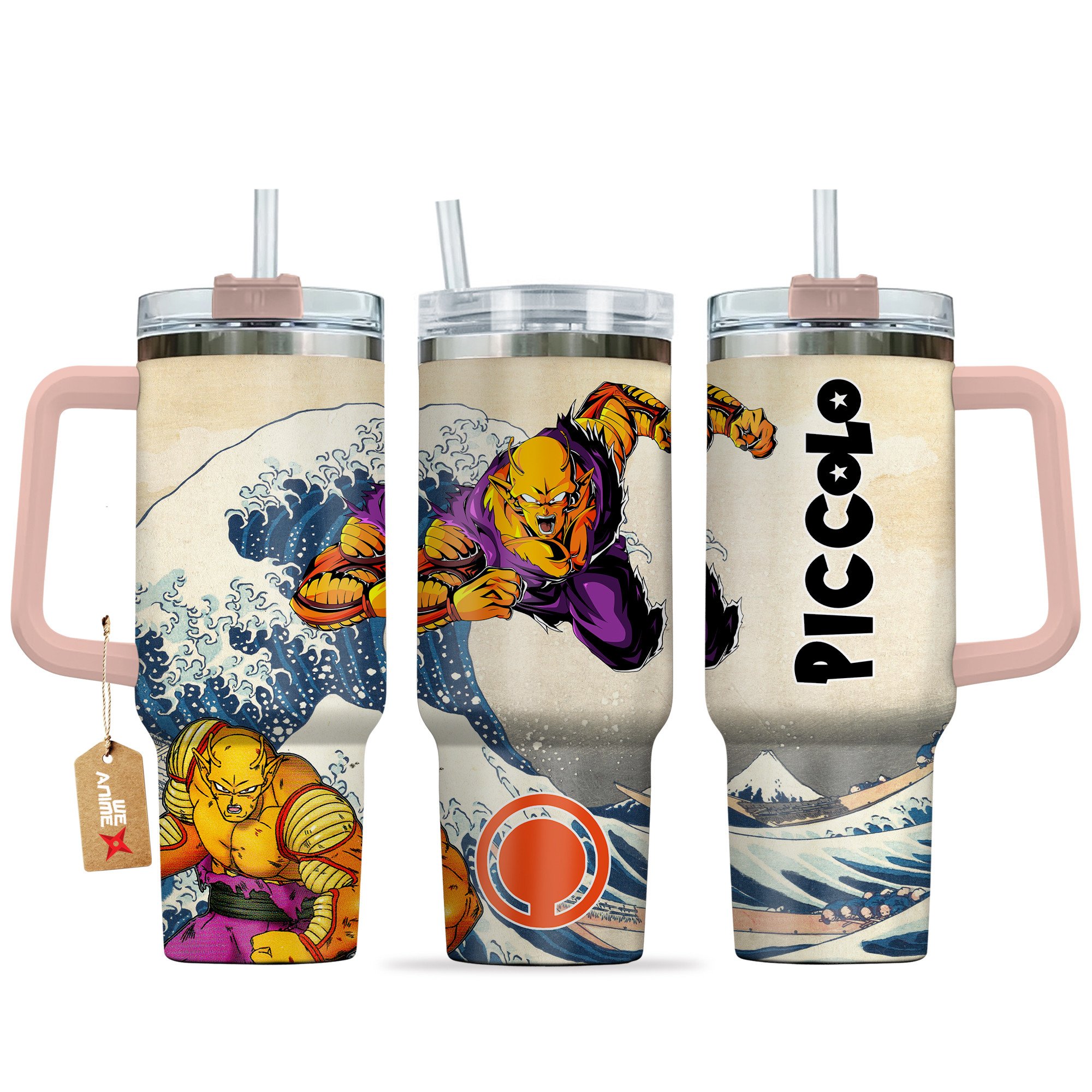 Hydratemerch Orange Piccolo Dragon Ball Anime Custom Stanley Quencher 40oz Stainless Steel Tumbler With Handle