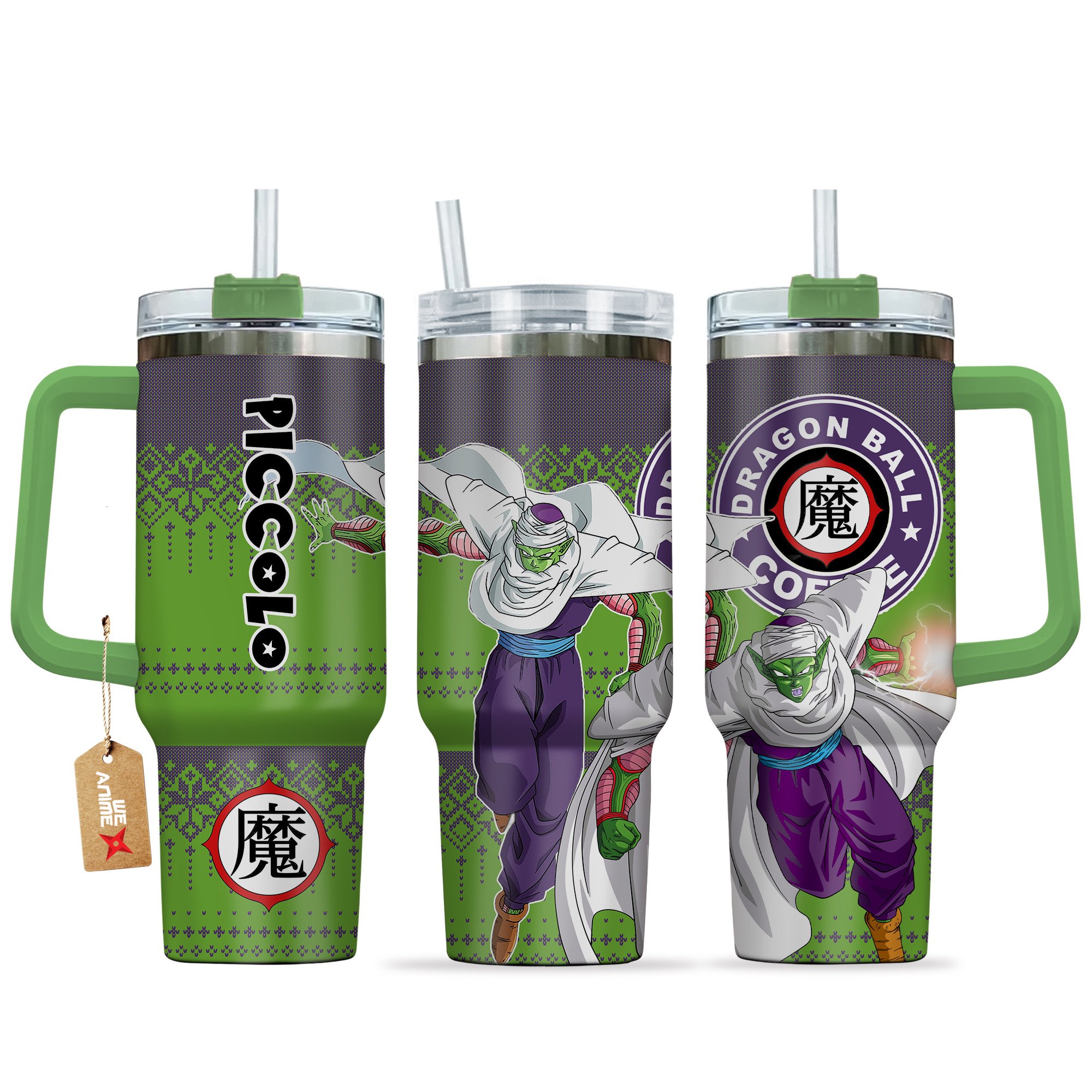 Hydratemerch Piccolo Dragon Ball Z Anime Custom Stanley Quencher 40oz Stainless Steel Tumbler With Handle