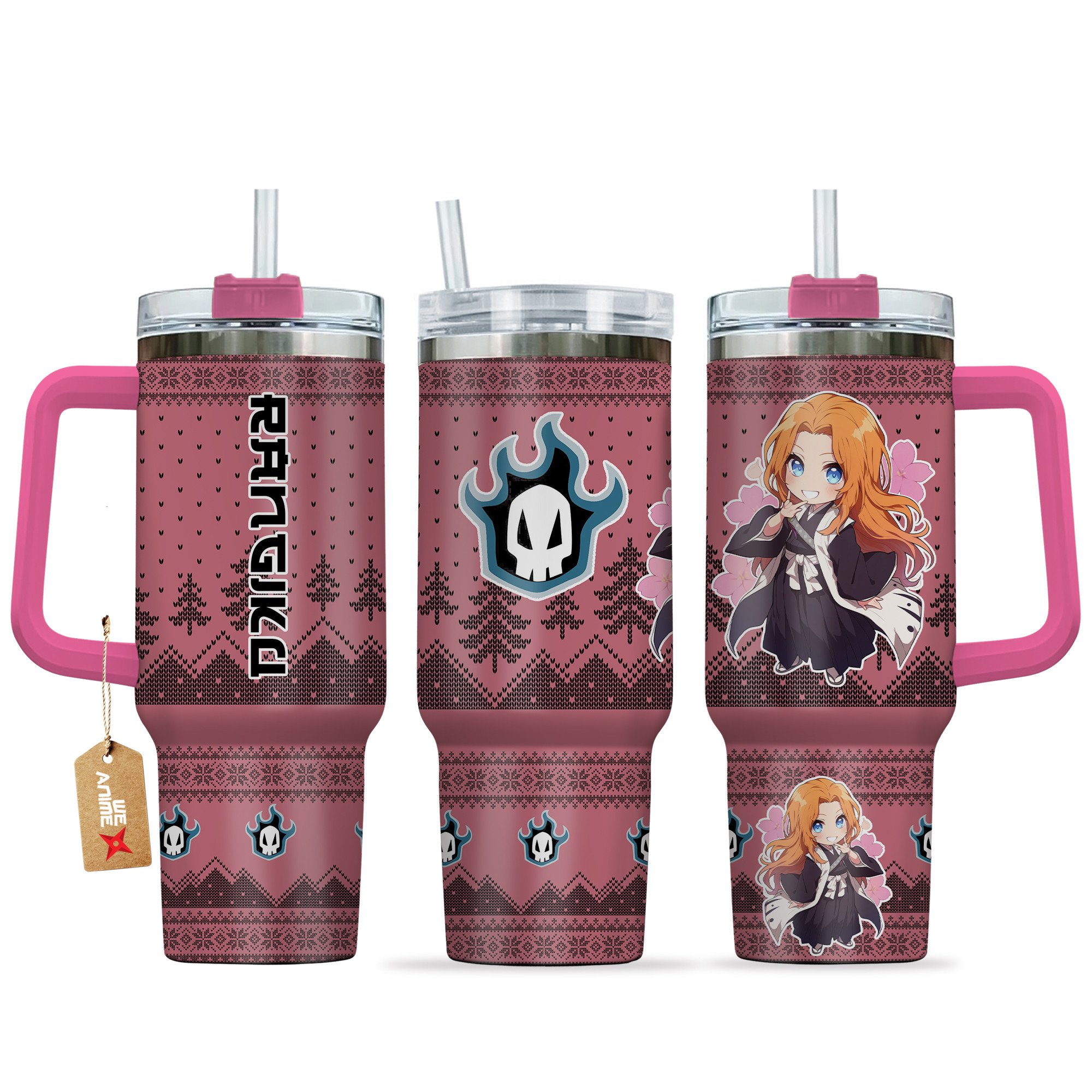 Hydratemerch Rangiku Bleach Anime Custom Stanley Quencher 40oz Stainless Steel Tumbler With Handle