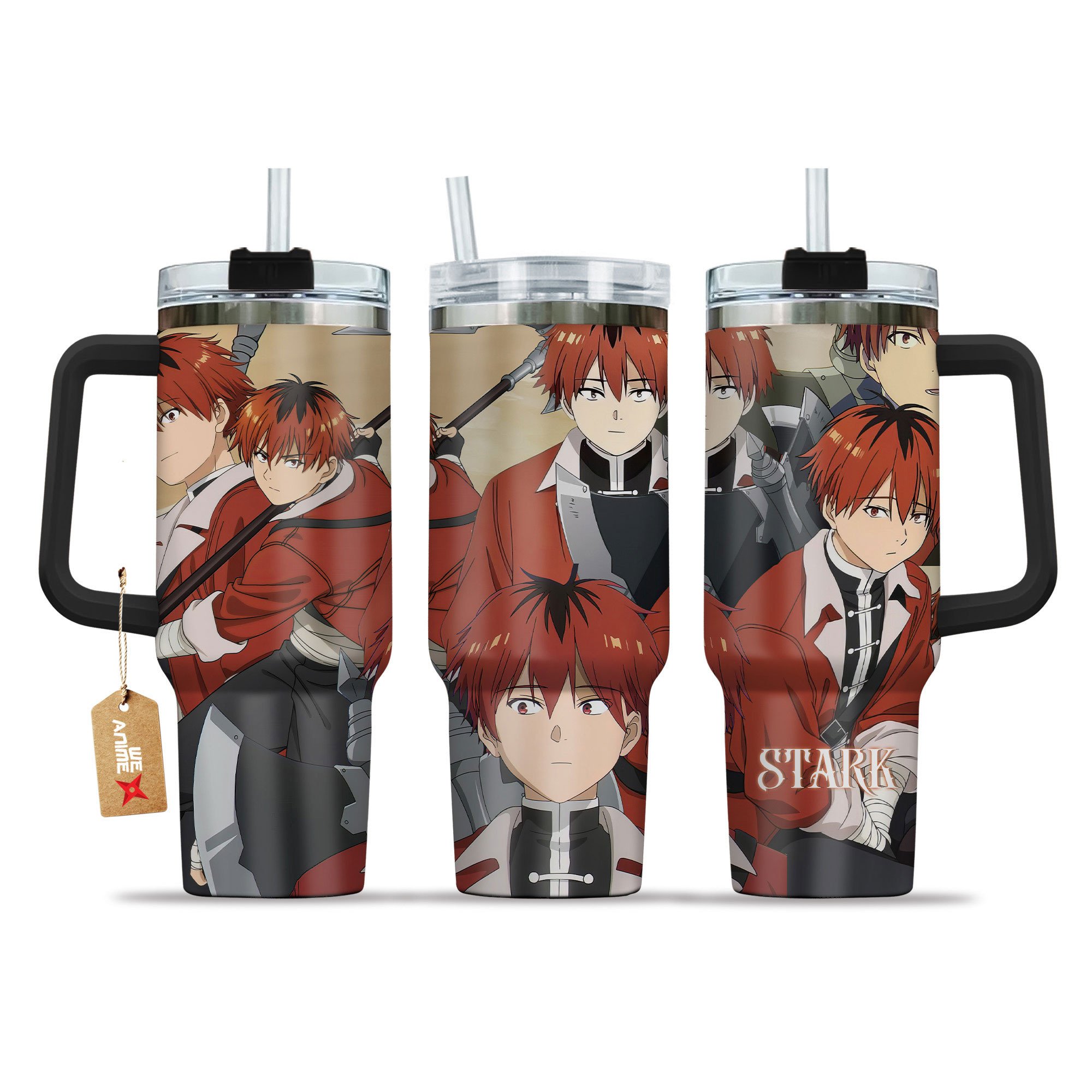Hydratemerch Stark Sousou No Frieren Anime Custom Stanley Quencher 40oz Stainless Steel Tumbler With Handle