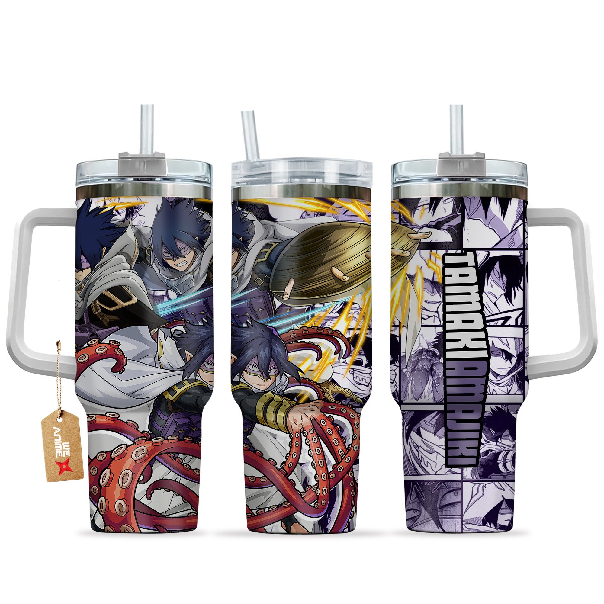 Hydratemerch Tamaki Amajiki (Suneater) My Hero Academia Anime Custom Stanley Quencher 40oz Stainless Steel Tumbler With Handle