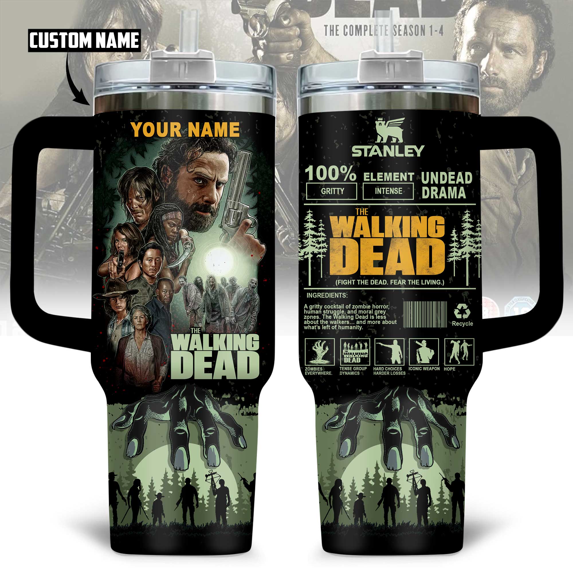 Hydratemerch The Weeknd Music Custom Stanley Quencher 40oz Stainless Steel Tumbler With Handle