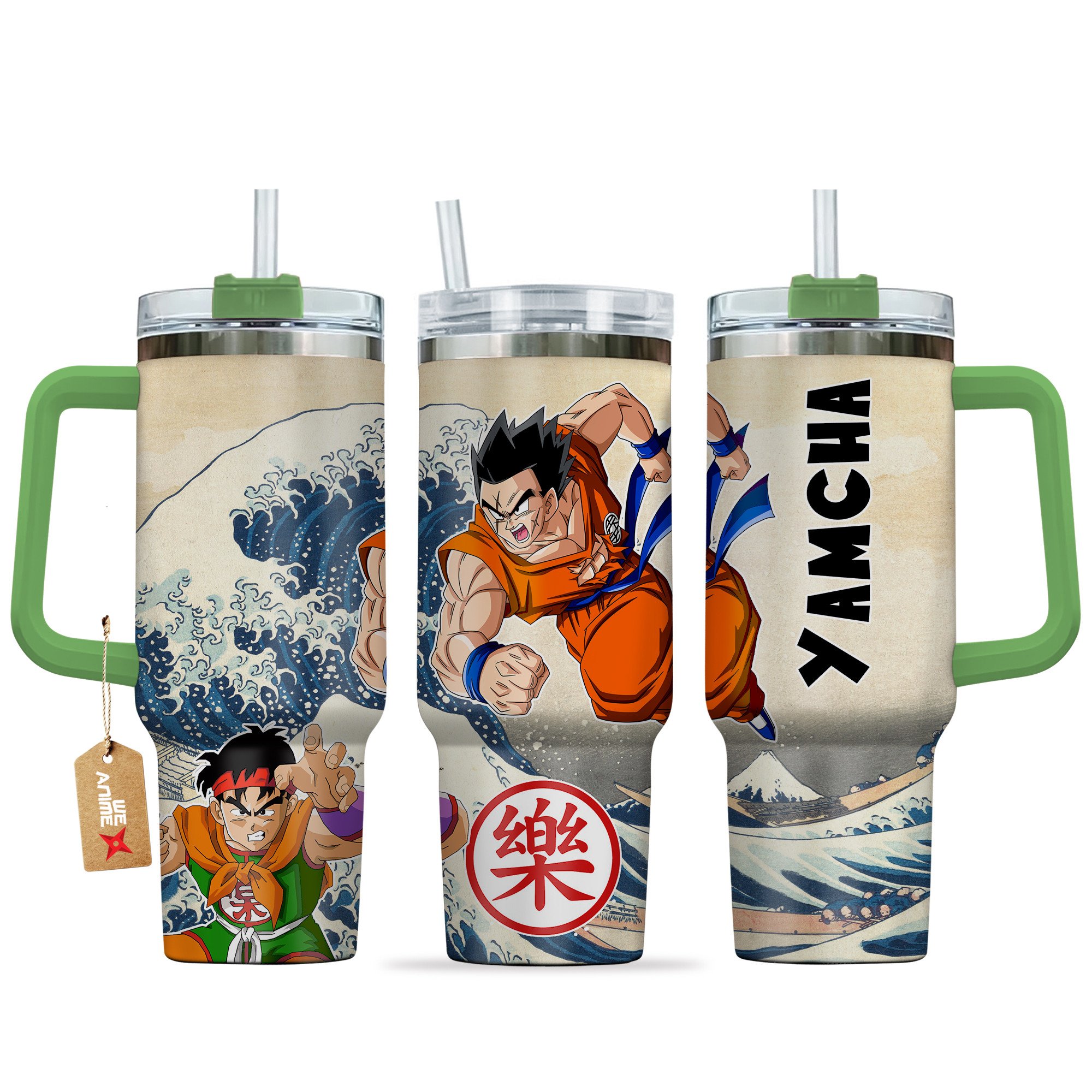 Hydratemerch Yamcha Dragon Ball Anime Custom Stanley Quencher 40oz Stainless Steel Tumbler With Handle