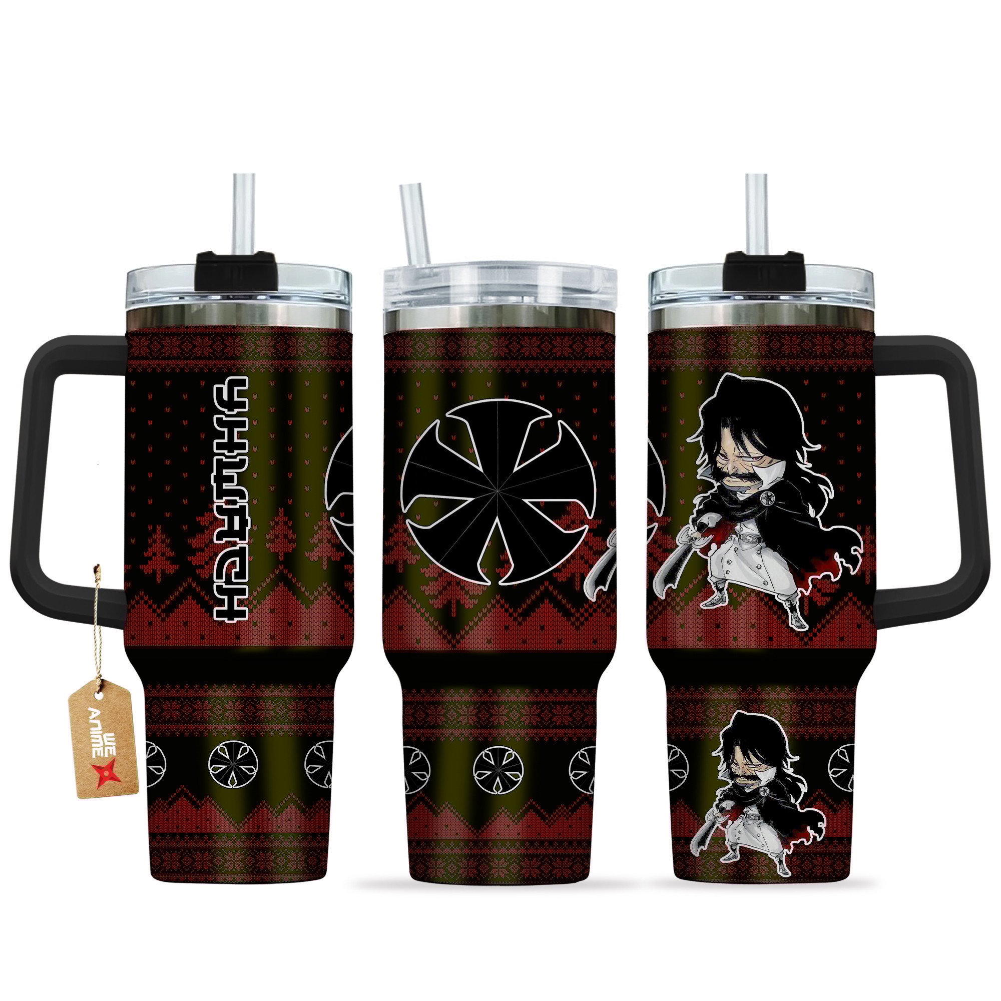 Hydratemerch Yhwach Bleach Anime Custom Stanley Quencher 40oz Stainless Steel Tumbler With Handle