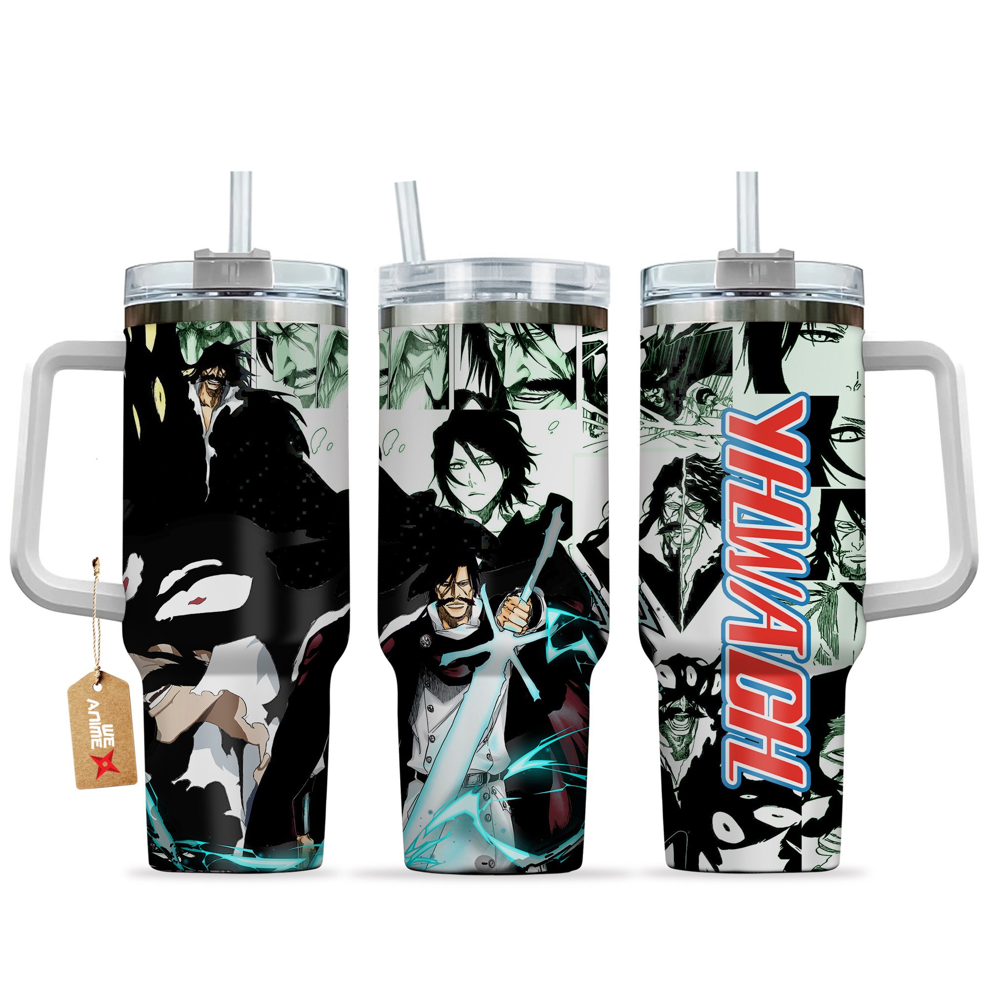 Hydratemerch Yhwach Bleach Anime Custom Stanley Quencher 40oz Stainless Steel Tumbler With Handle