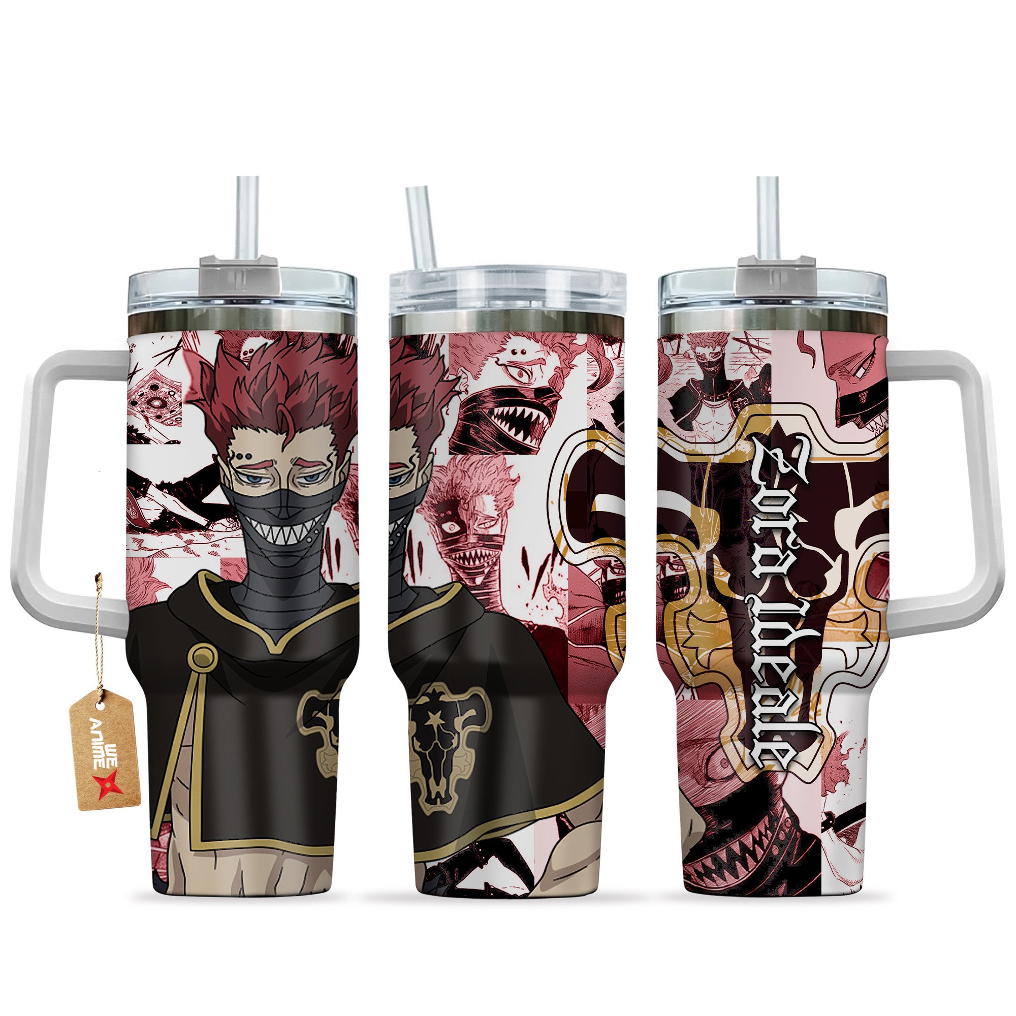 Hydratemerch Zora Ideale Black Clover Anime Custom Stanley Quencher 40oz Stainless Steel Tumbler With Handle